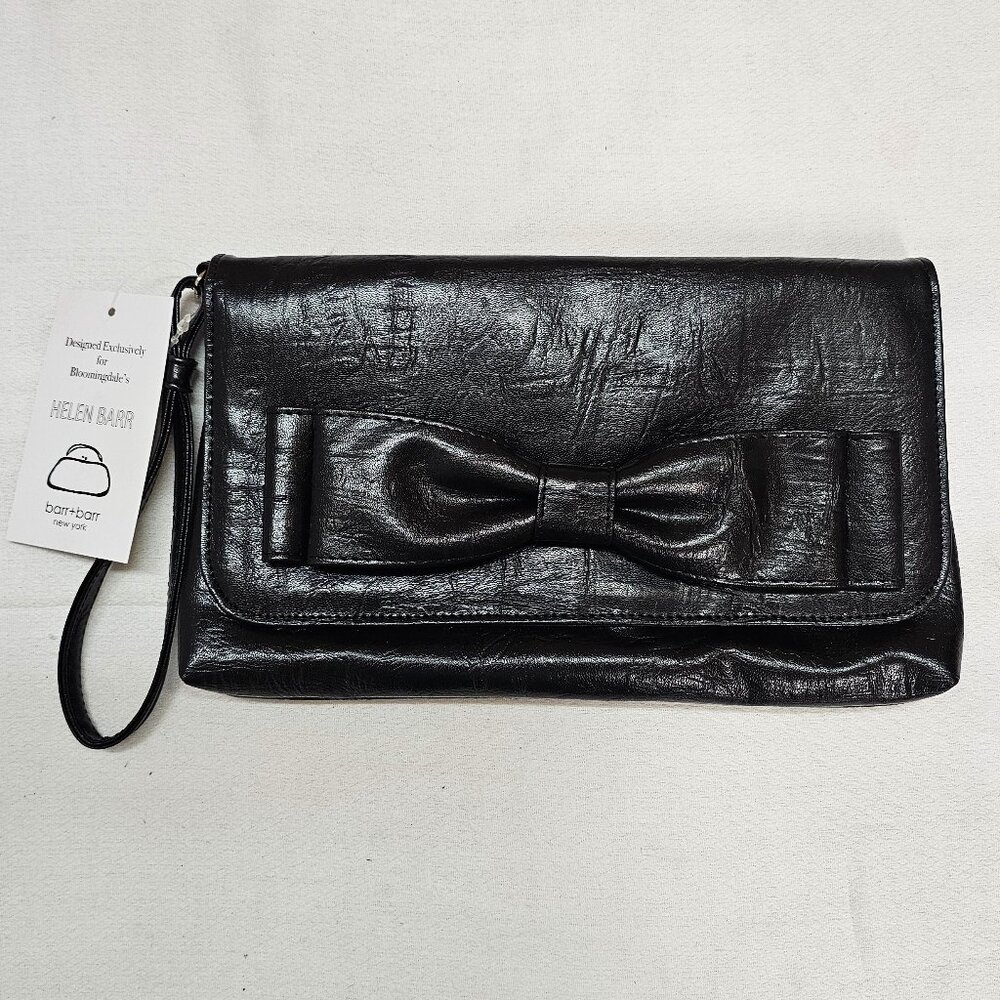 NEW Barr + Barr Helen New York Genuine Leather Purse Bag Handbag Clutch 6" x 10"
